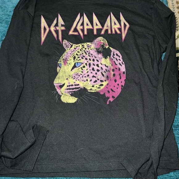GAP- Girls Bundle Flowers Hoodie and Def Leppard Long Sleeve Top Size XXL 14/16 - Picture 2 of 6